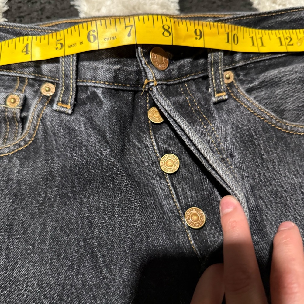 Levi's Men's Straight Jeans - Black - Picture 6 of 9